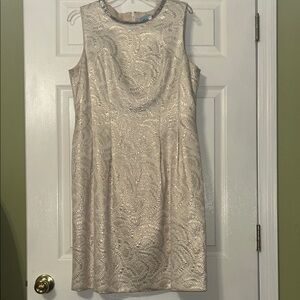 ANTONIO MELANI Cream Textured Dress